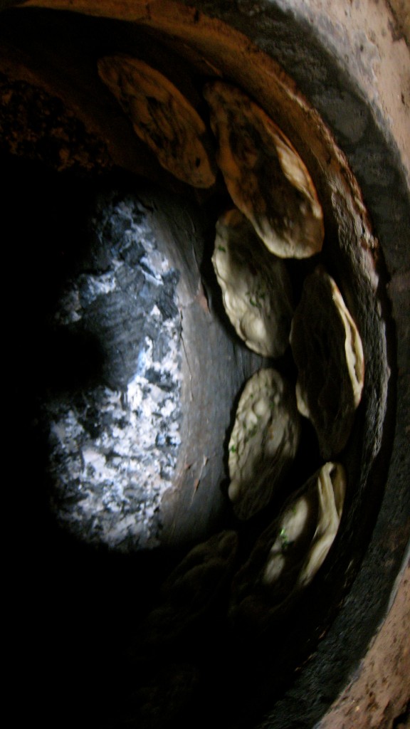 breads in tandoor oven at kesar da dhaba